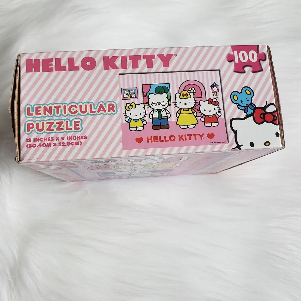 Hello Kitty New in box family 100‎ piece lenticular puzzle